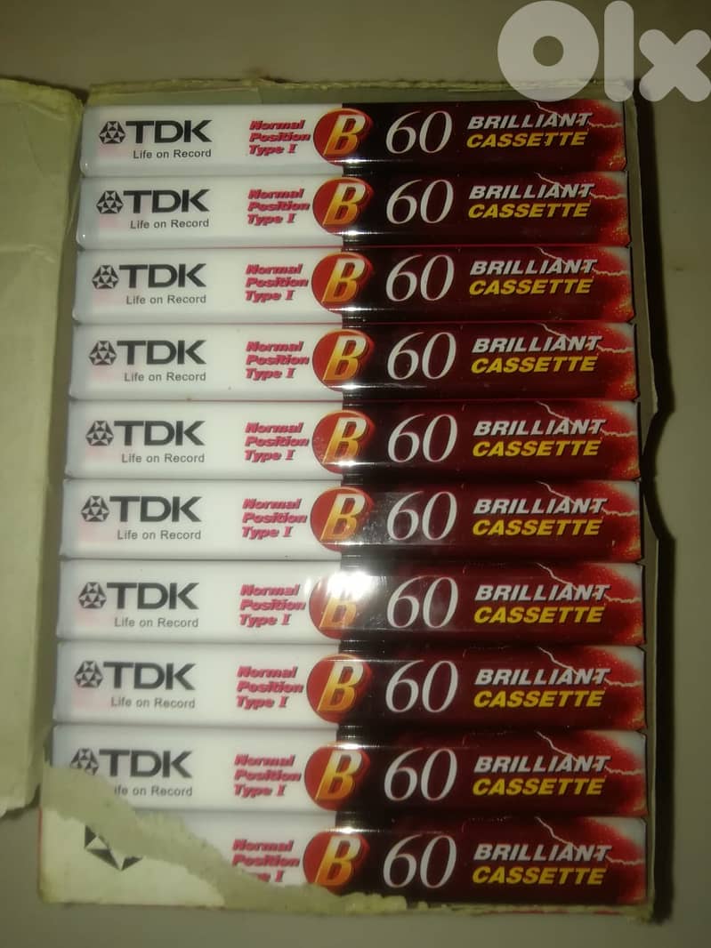 TDK 10 new sealed blank audio cassettes tapes box 1