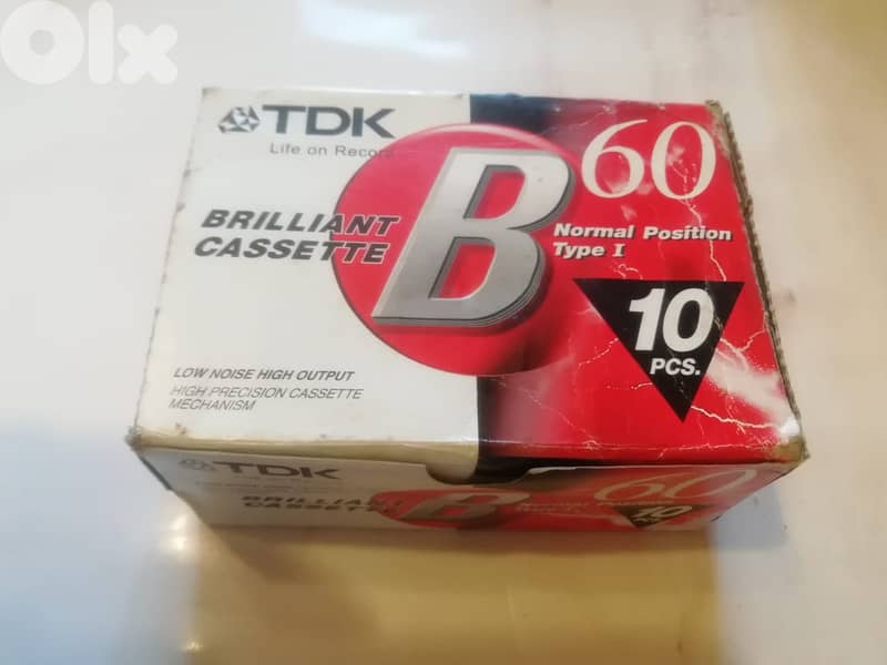 TDK 10 new sealed blank audio cassettes tapes box 3