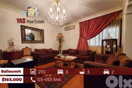 Ballouneh 210m2 | Excellent Condition | Luxurious | Catch | TO