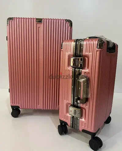 Aluminum lightweighted unbreakable suitcase set luggage travel bags