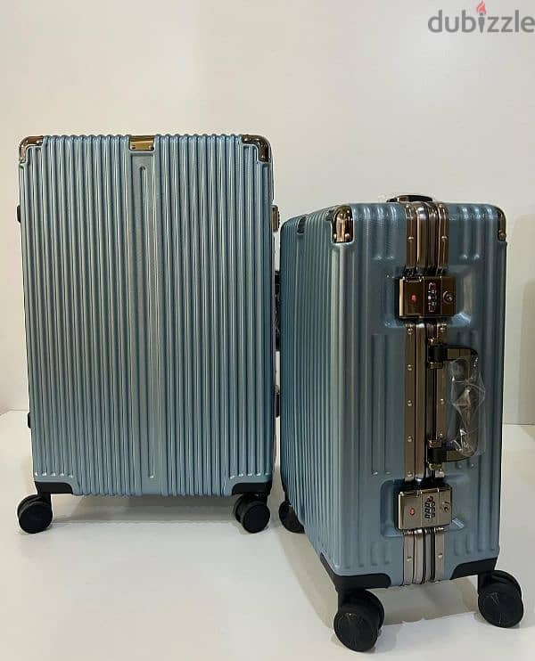 Aluminum lightweighted unbreakable suitcase set luggage travel bags 2
