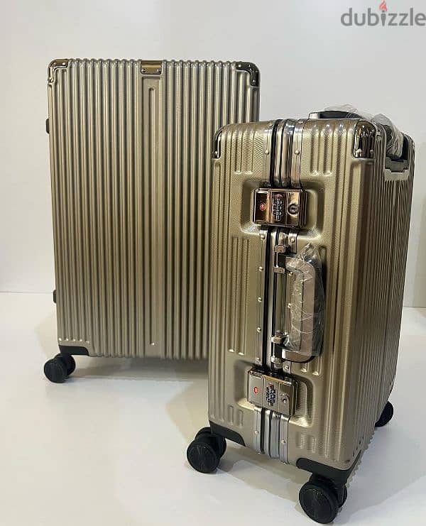 Aluminum lightweighted unbreakable suitcase set luggage travel bags 3