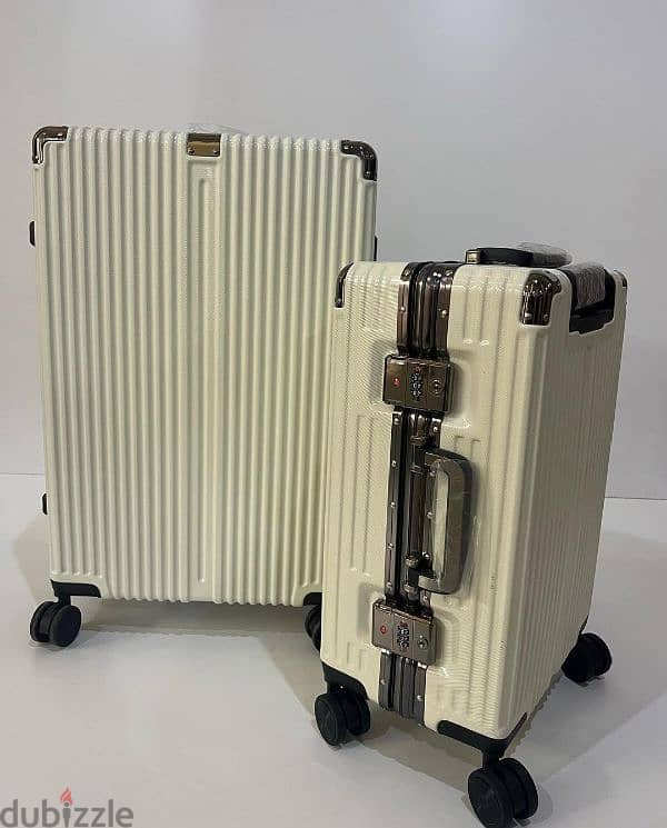 Aluminum lightweighted unbreakable suitcase set luggage travel bags 4