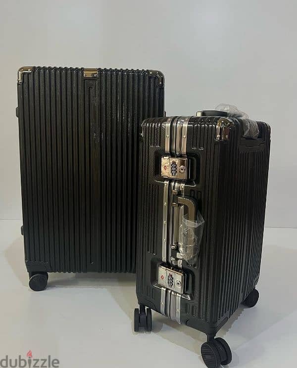Aluminum lightweighted unbreakable suitcase set luggage travel bags 5