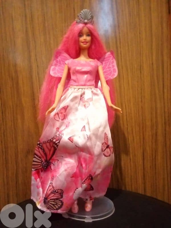 Barbie BUTTERFLY QUEEN OOAK Mattel As new doll flexi legs long hair 0