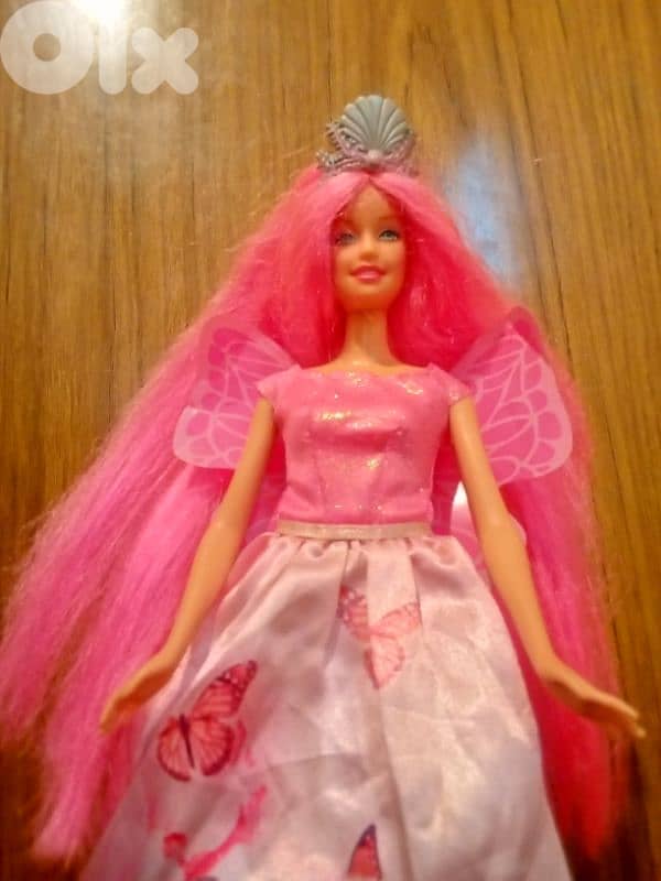 Barbie BUTTERFLY QUEEN OOAK Mattel As new doll flexi legs long hair 5