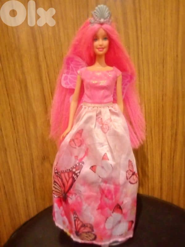 Barbie BUTTERFLY QUEEN OOAK Mattel As new doll flexi legs long hair 4