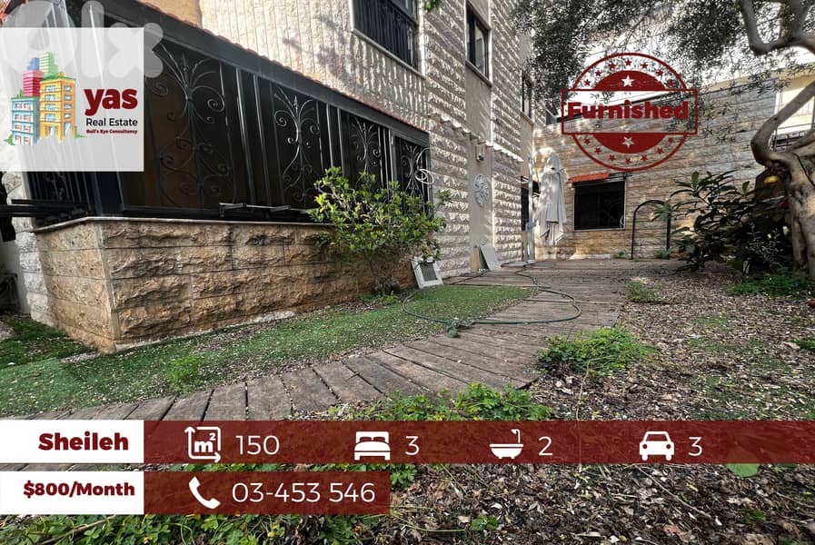 Sheileh 150m2 | 80m2 Garden | Furnished | Rent | Luxury | KS | 0