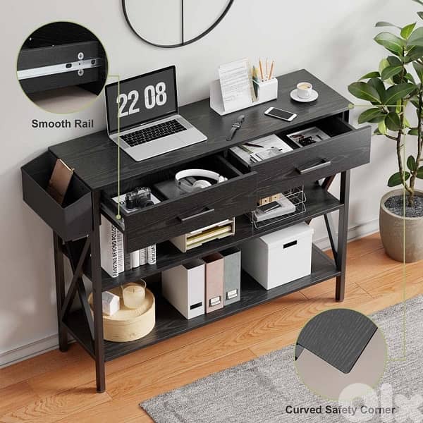Industrial Entryway Table with 3-Tier 3