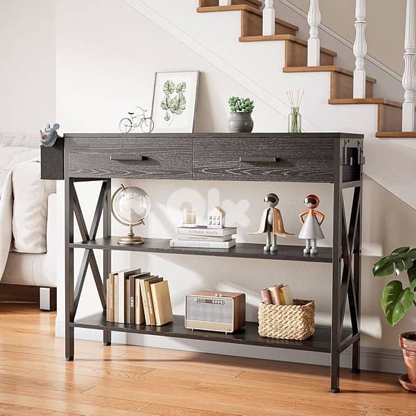 Industrial Entryway Table with 3-Tier 5