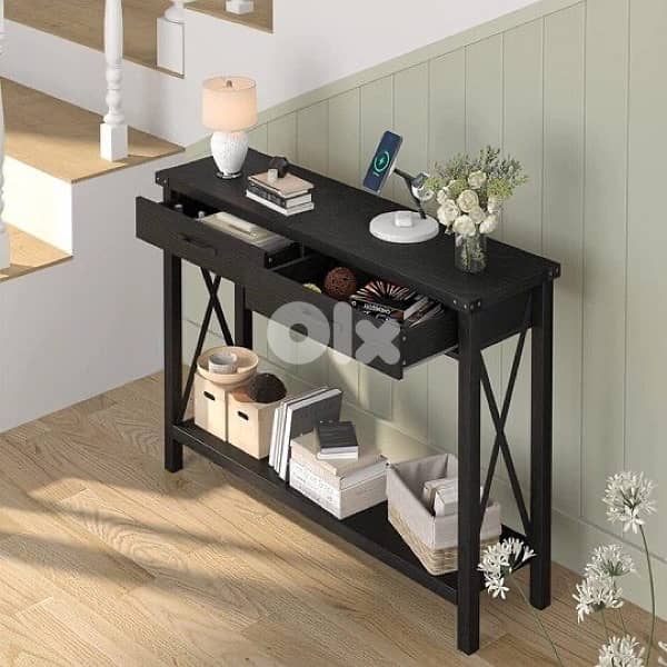 Industrial Entryway Table with 3-Tier 6