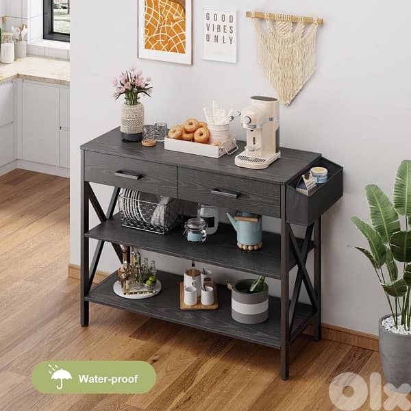 Industrial Entryway Table with 3-Tier 8