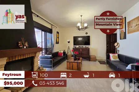 Feytroun 100m2 | Partly Furnished | Chalet | Mountain View | DA