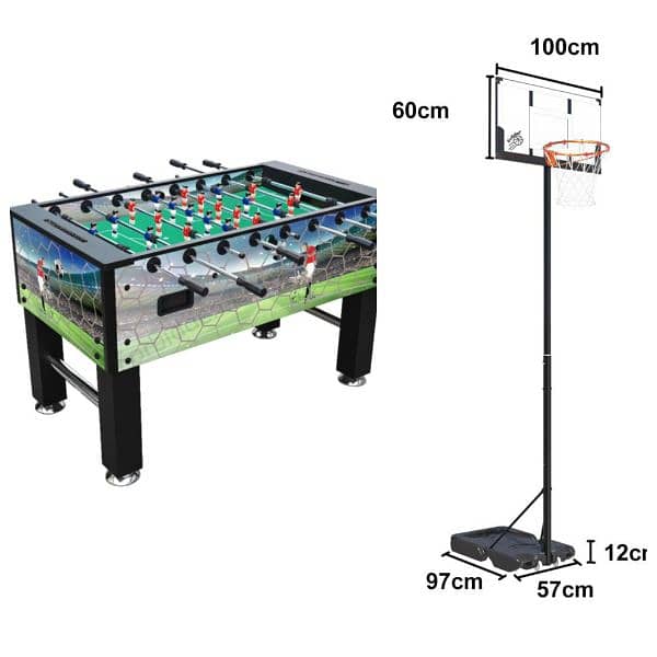 Now 420$ Was 580$ (2 items) movable hoop + babyfoot special price 0