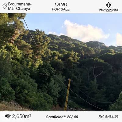 Land for Sale in Broummana Mar Chaaya أرض للبيع في مار شعيا برمانا