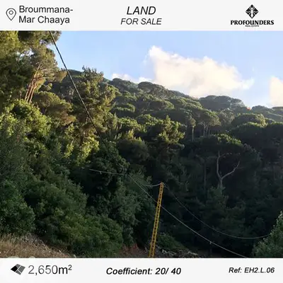 Land for Sale in Broummana Mar Chaaya أرض للبيع في مار شعيا برمانا
