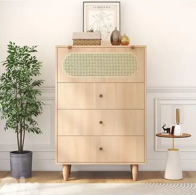 BOHO cabinet Rattan style