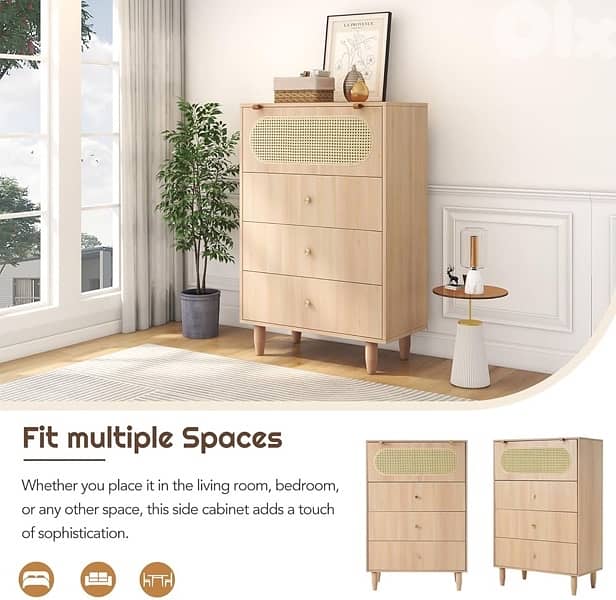 BOHO cabinet Rattan style 2