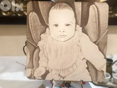 رسم صور عالخشب CNC Laser