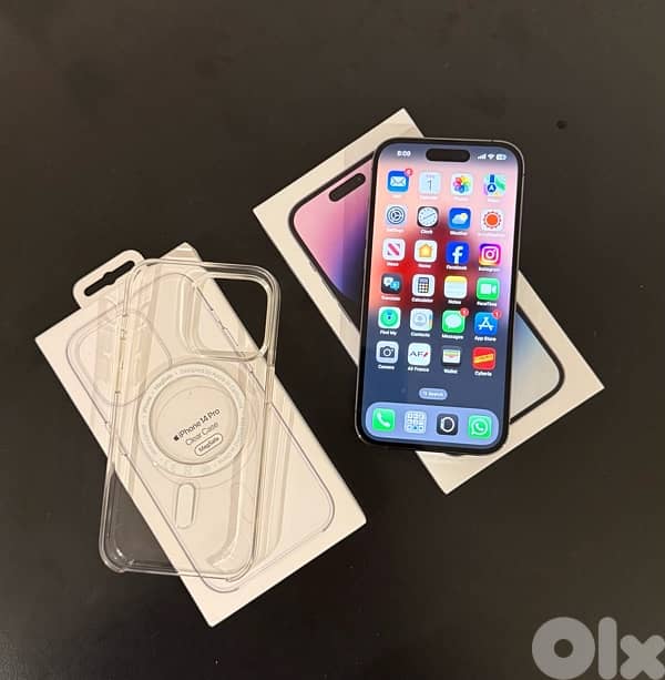 IPhone 14 Pro 256 Gb Deep Purple 2 ESIM + Clear Case Original 1