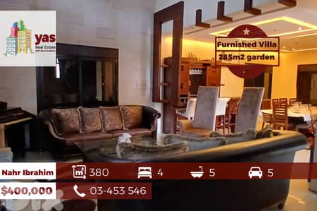 Nahr Ibrahim 380m2 | 285m2 Garden | Furnished | Well maintained | ABA