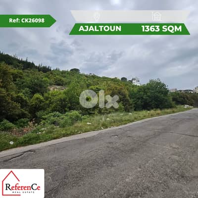 Available land in Ajaltoun for sale أرض متاحة للبيع في عجلتون