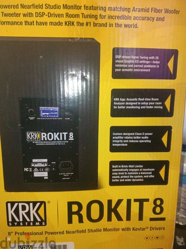 KRK ROKIT 8 G4 + neutrik xlr cables 2