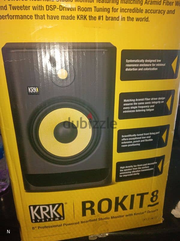 KRK ROKIT 8 G4 + neutrik xlr cables 3