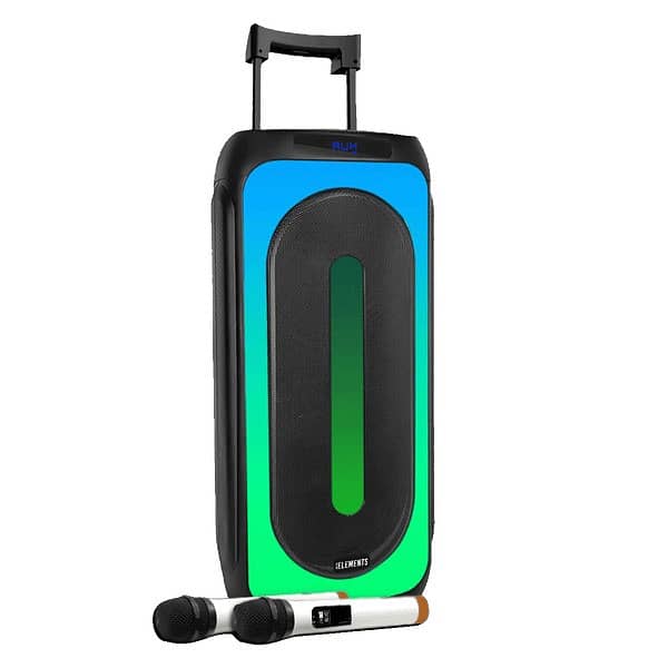 ELEMENTS KARAOKE SPEAKER-2 WHEELS TROLLEY 2X10" | EK1010  سبيكر 1