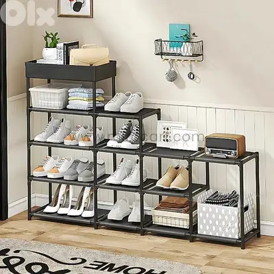 Multi-Tier Shoe Rack – 4 or 5-Layer Organizer for Small Spaces, Dorms