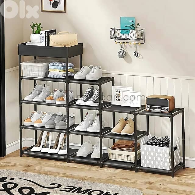 Multi-Tier Shoe Rack – 4 or 5-Layer Organizer for Small Spaces, Dorms 0