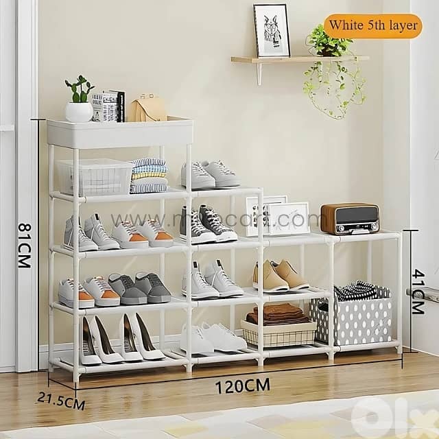 Multi-Tier Shoe Rack – 4 or 5-Layer Organizer for Small Spaces, Dorms 10