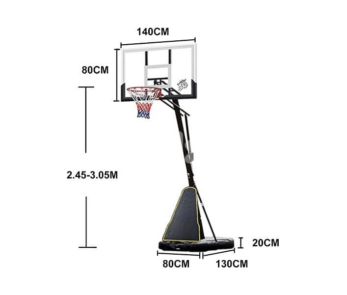 Now 330$ Was 480$ movable hoop basketball stand (140×83cm) 1