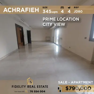 Apartment for sale in Achrafieh JD80 شقة للبيع في الأشرفية،