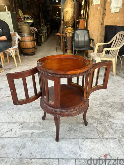 english mini bar antiqueبار فيترين  انتيك انجليزي خشب جوز صافي مبروم