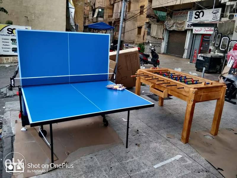 offer pingpong + babyfoot tables عرض طاولة بينغ بونغ وبيبي فوت 0