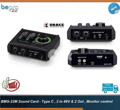 Bomge BMG-22M Sound Card USB Audio Interface,2 I / O Bomge BMG-22M Sound Card USB Audio Interface,2 I / O