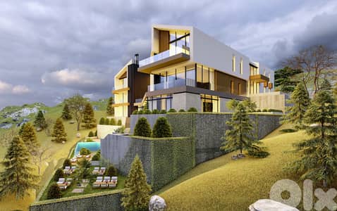 zaarour luxury chalet with garden &shared pool, payment facility #6604