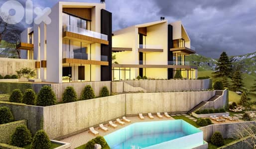 zaarour luxury chalet with garden &shared pool, payment facility #6604