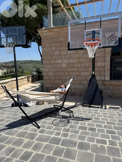 475$ only for (2 items)hammock + movable hoop basketball