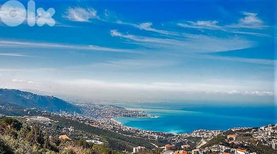 1455 SQM Land in Kfour, Keserwan with Sea & Mountains View