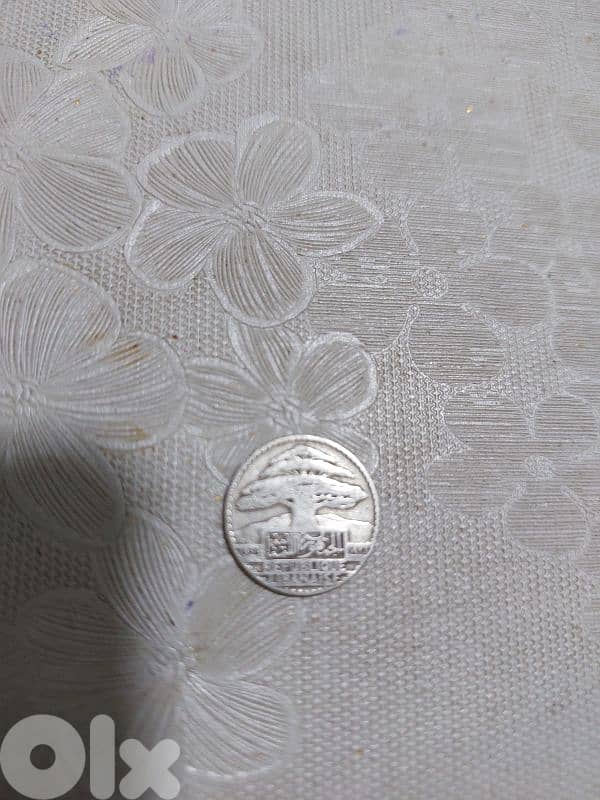 10 piasters Silver coin Lebanese Republic year 1929 0