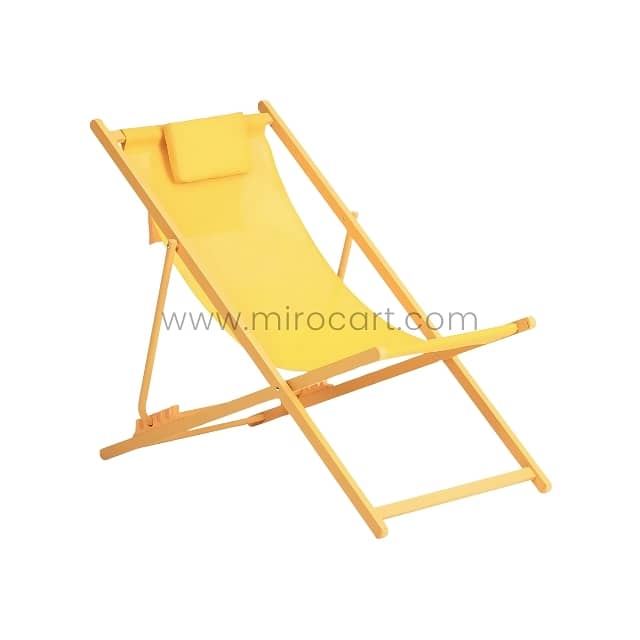 Portable Beach Sun Lounger – Steel Frame, 4 Reclines & Storage Pocket 8