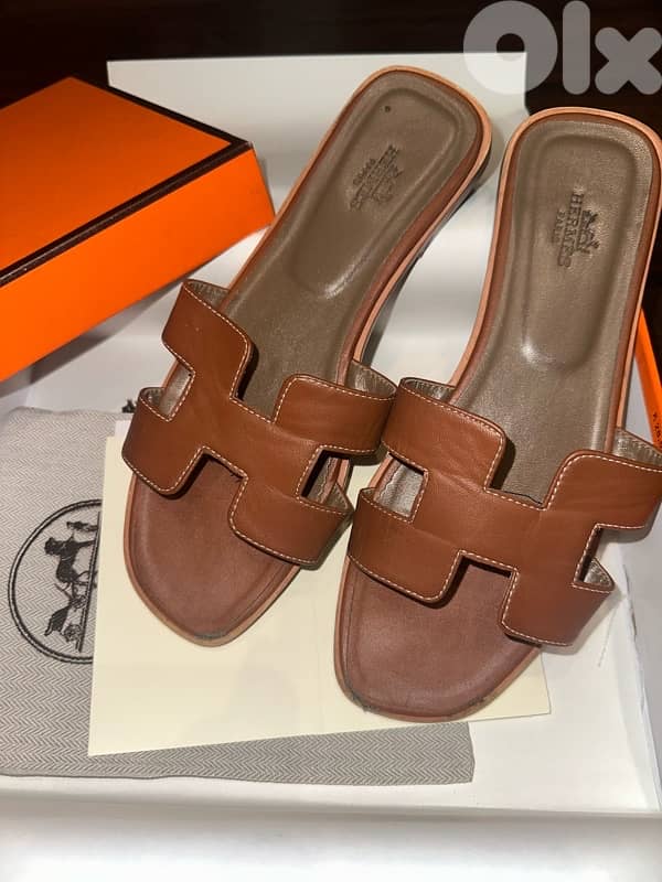 Hermes oran sandals size 38 COPY 0