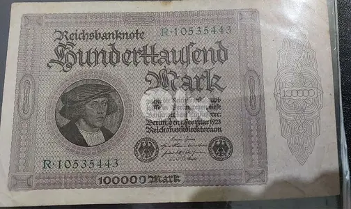 German Banknote  100,000 Mark year 1923
