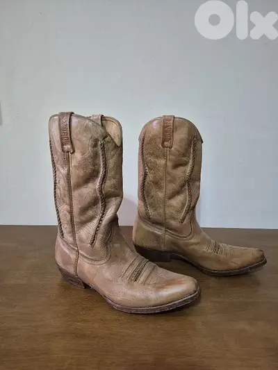 Loblan leather cowboy boots