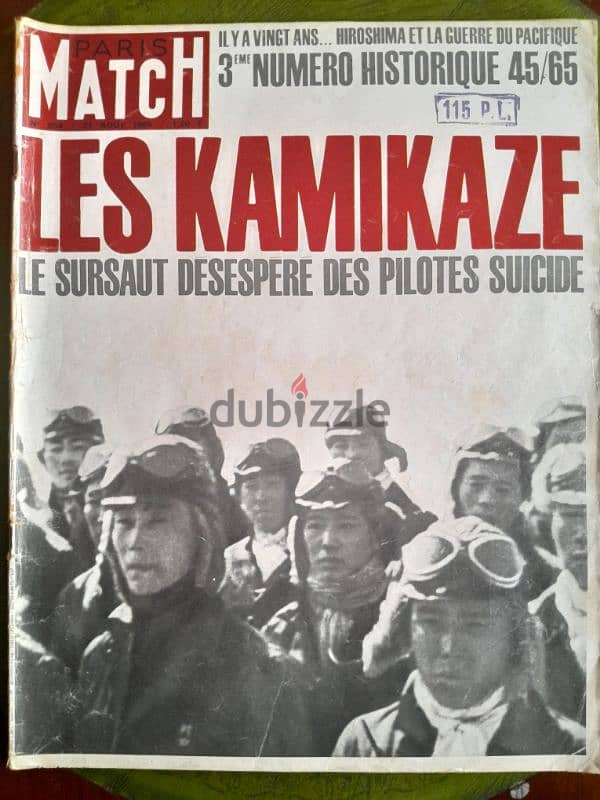PARIS MATCH Magazine 1965 "THE KAMIKAZE" 0