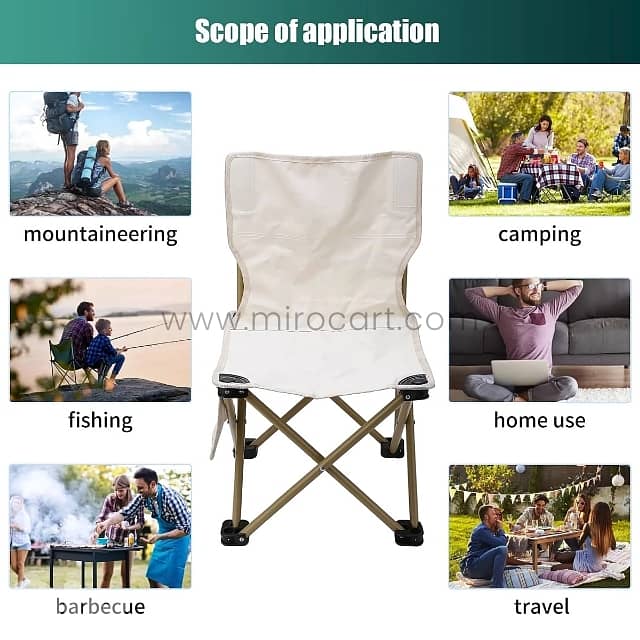 Easy-Fold Camping Chair – Ultra-Light & Waterproof with Bag & Pocket 12