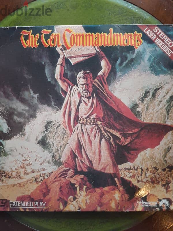 The Ten Commandments Laser disc stereo extended play Charlton Heston 0