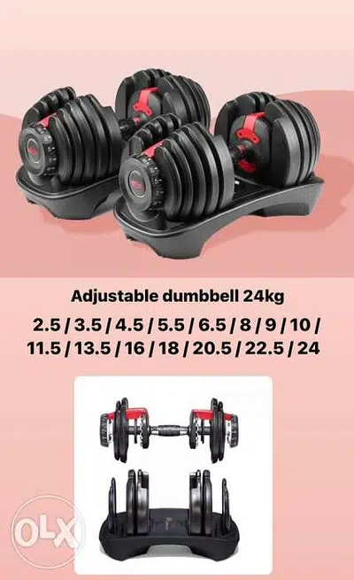 adjustable dumbles 2.5 till 24 kg each one